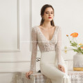 New style white mermaid wedding dress fashion and elegant sleeveless lace wedding dress simple